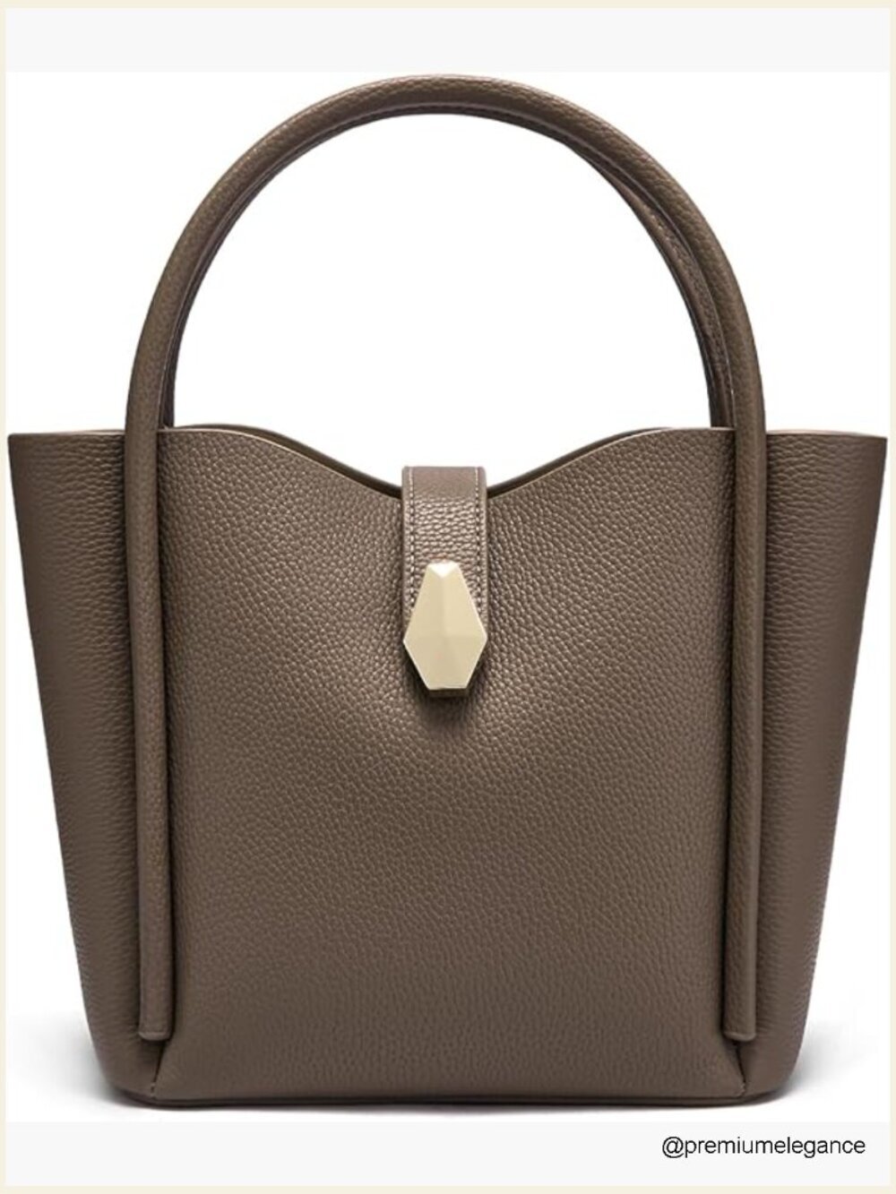 Genuine Leather Bucket Bag Tote Shoulder Purse Crossbody Handbag